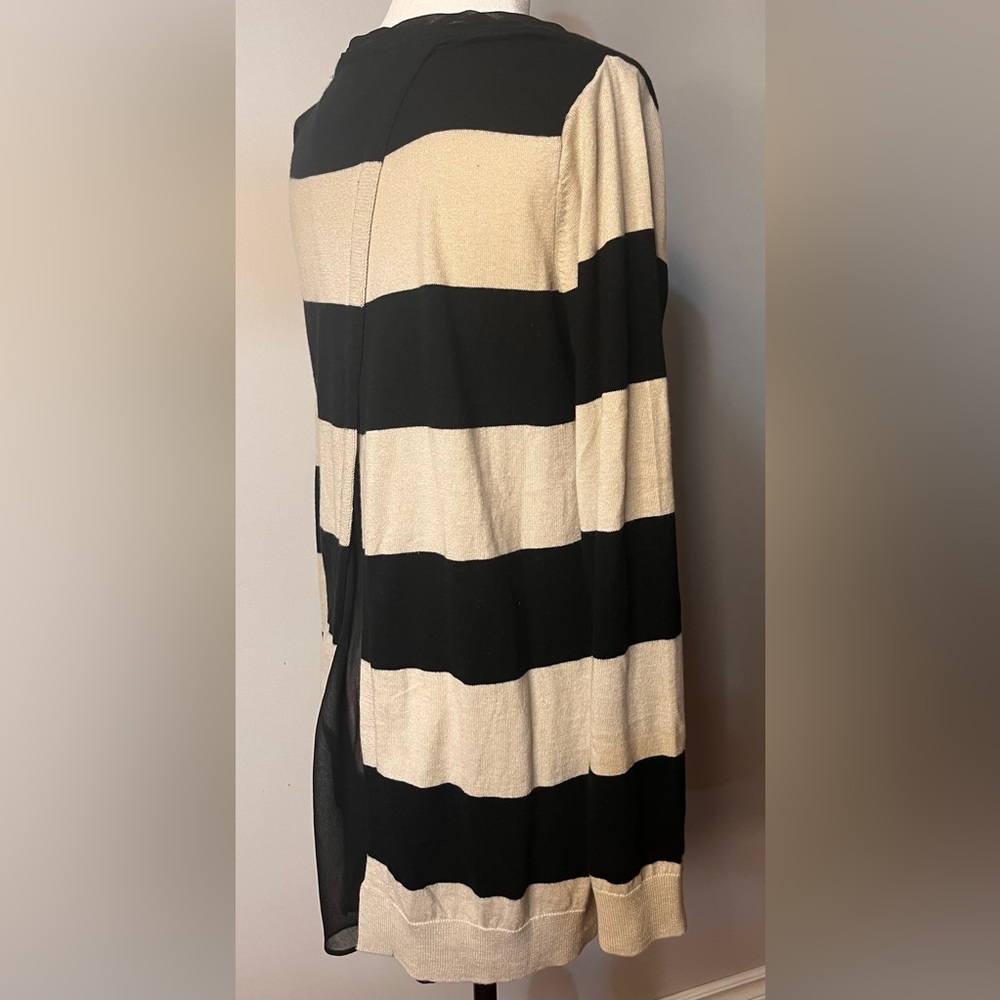 LOGO Lori Goldstein Cashmere Blend Horizontally Striped Sweater!!